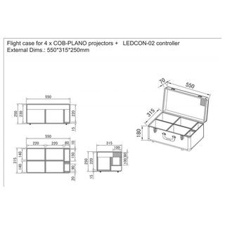 CASE for 4x COB-PLANO