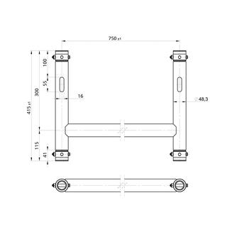 BT-TRUSS H-Frame BLK 750x415