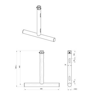 BT-TRUSS T-Drop arm BLK 450x445