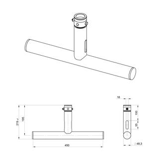 BT-TRUSS T-Drop arm BLK 450x195